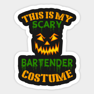 This Is My Scary Bartender Costume Sticker